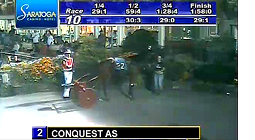 Conquest As in the winner's circle 